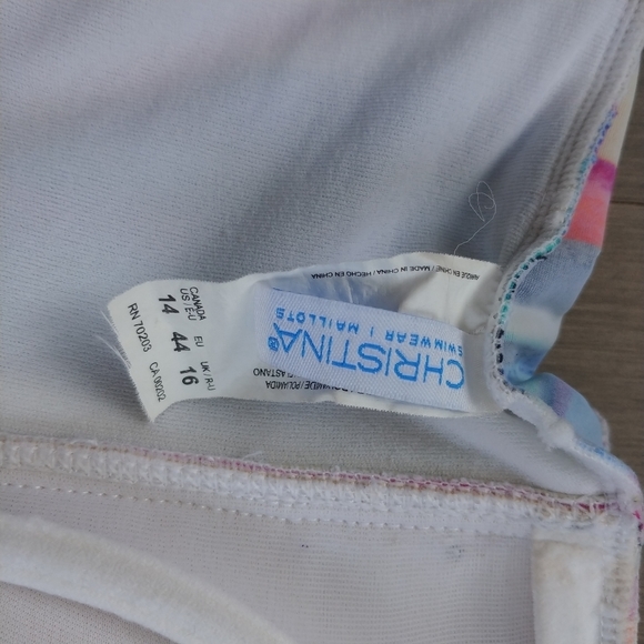 Christina Swimwear Tankini Halter Tie Up Top, 14 - Picture 8 of 10